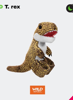 美国WildRepublic夜光霸王龙恐龙啪啪圈毛绒可爱玩偶生日礼物公仔