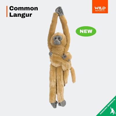 挂挂猴｜带崽叶猴毛绒动物正品进口玩偶玩具wildrepublic