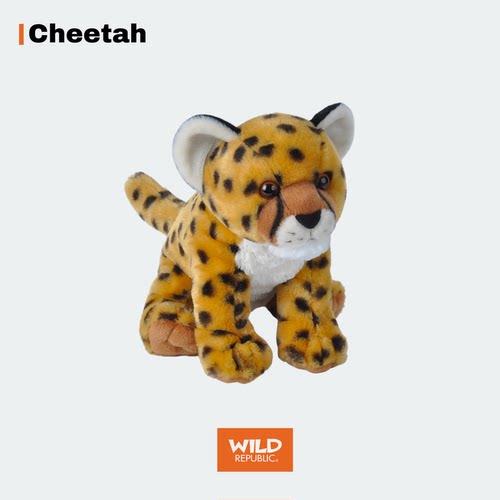 猎豹仿真毛绒美国WildRepublic正品玩偶自然治愈科普玩具