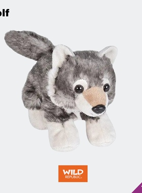 狼毛绒玩具趴趴玩偶治愈可爱公仔温暖陪伴儿童礼物WILD REPUBLIC