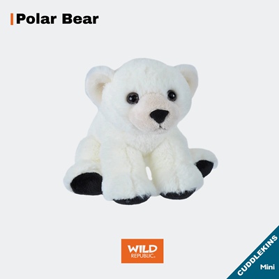 北极熊美国WildRepublic仿真mini毛绒玩具自然治愈陪伴玩偶礼物