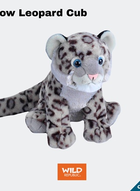 雪豹毛绒玩具治愈可爱仿真公仔陪伴玩偶儿童礼物WILD REPUBLIC