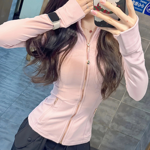 修身羽绒服内搭女冬季瑜伽服外套运动长袖上衣健身服大牌同款女装