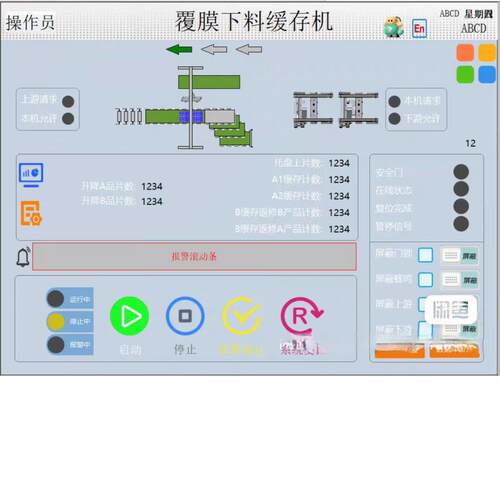 倍福PLC 覆膜下料缓存机/倍福CX5120+MCSG/完全ST编程