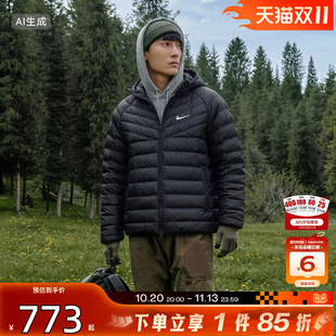 劲浪nike耐克男子运动休闲薄款连帽羽绒服保暖拒风外套JA0742-010
