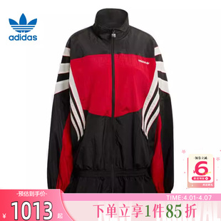 女子运动休闲夹克外套KC9134 劲浪体育adidas阿迪达斯三叶草春季