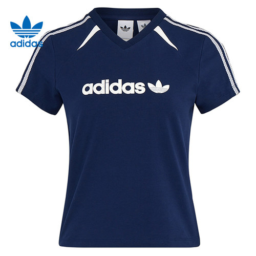 劲浪体育adidas阿迪达斯三叶草夏季女子运动休闲短袖T恤KU4762