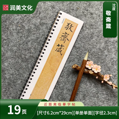 明 沈度楷书敬斋箴对临近距离临摹字帖卡单册