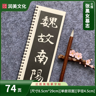 张黑女墓志铭魏碑字帖张玄墓志原碑字帖毛笔临摹字帖74页