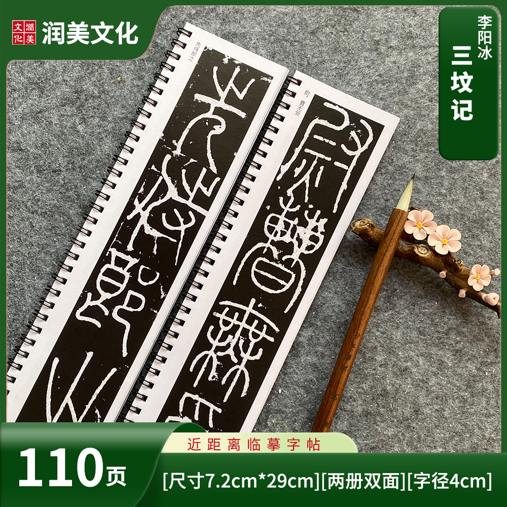 唐李阳冰篆书三坟记毛笔书法临摹字帖教程近距离字帖2册