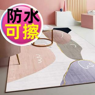 PVC轻奢网红风少女皮革可擦洗免洗客厅卧室满铺房间现代简约地毯