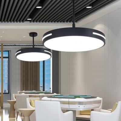 LED办公室升降吊杆灯棋牌室健身房舞蹈室商超美发店餐厅吧台灯具