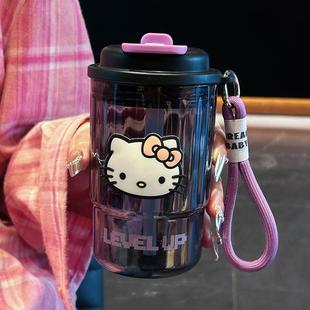 高颜值塑料杯子便携耐高温学生上学专用夏天随手杯 水杯女2024新款