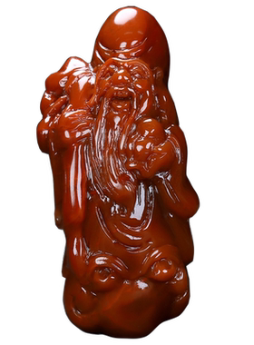 天然寿星小摆件凉山南红玛瑙