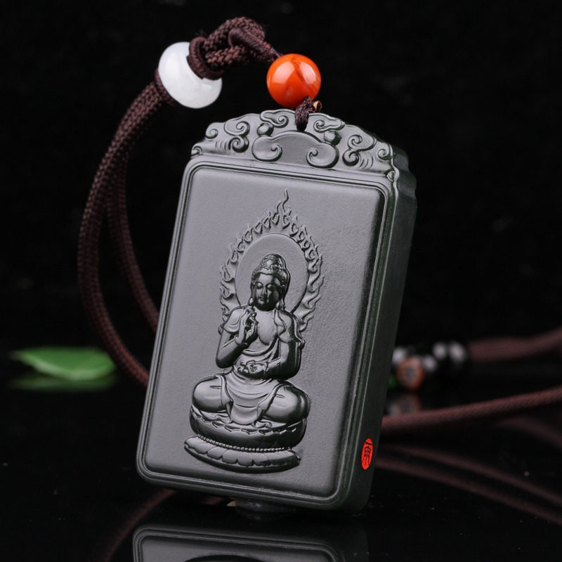 天然新疆和田玉生肖狗本命佛阿弥陀佛守护神男女12号大师款