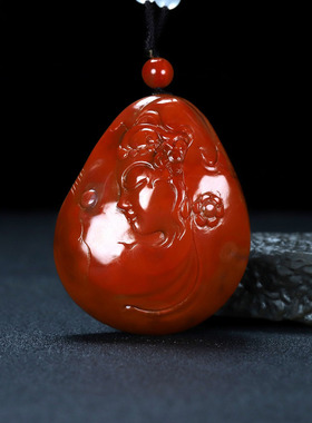 凉山南红玛瑙吊坠原石项坠/吊坠