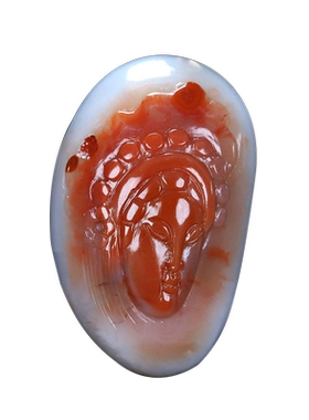 天然花旦吊坠原石凉山南红玛瑙