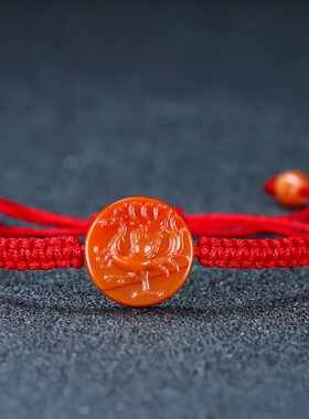 玉思缘男女南红玛瑙朱雀天然吊坠