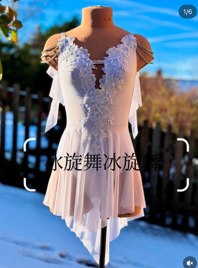 冰旋舞现代舞表演服儿童成人女童比赛考级裙子D538