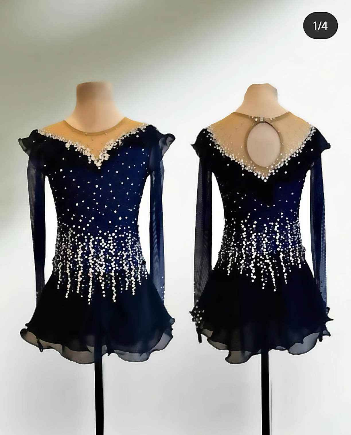 花样滑冰服装花滑表演服演出考级服儿童成人女款D95