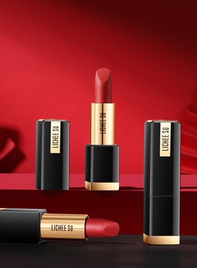 恋枝秀（LICHEESU） 雾面丝绒唇膏口红哑光显色持久不易脱色正红