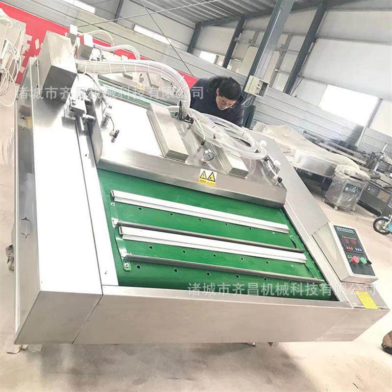 肉制品真空封口机 连续滚动式双封线真空包装机 烤鹌鹑真空包装机