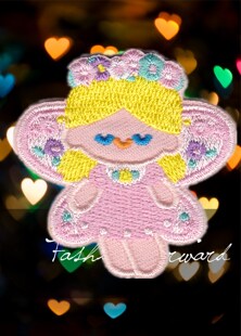 时尚 饰贴花switch 百搭粉色少女心布贴手工补丁贴手帐刺绣文艺装