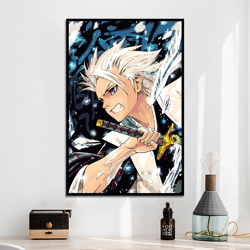 黑崎一护死神 diy数字油画人物卡通动漫手工填充手绘填色画装饰画