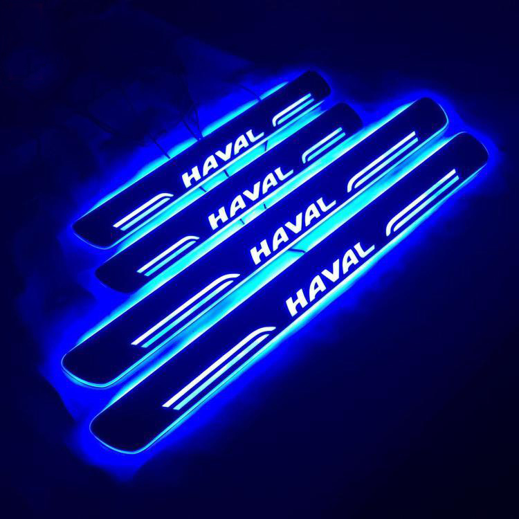 哈弗H6coupeH7H4H2初恋哈佛M6F7x流光迎宾踏板LED带灯门槛条改装