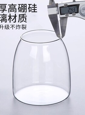 竹木盖透明玻璃茶叶罐密