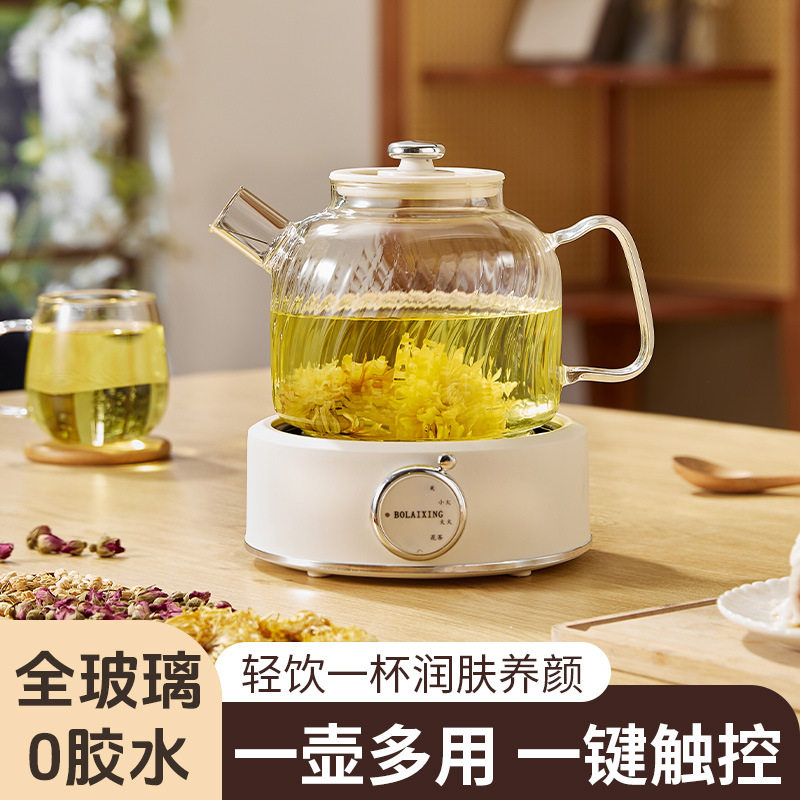 养生壶纯玻璃电水壶炖煮图片