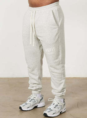 运动裤男长裤春秋季灰色宽松肌肉跑步休闲收口宽松兄弟百搭卫裤子