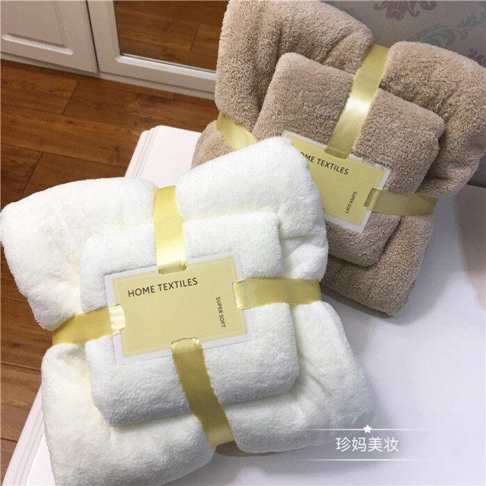 敲墙吸水|纳米高密珊瑚绒浴巾超强吸水柔软干发毛巾儿童洗澡速干