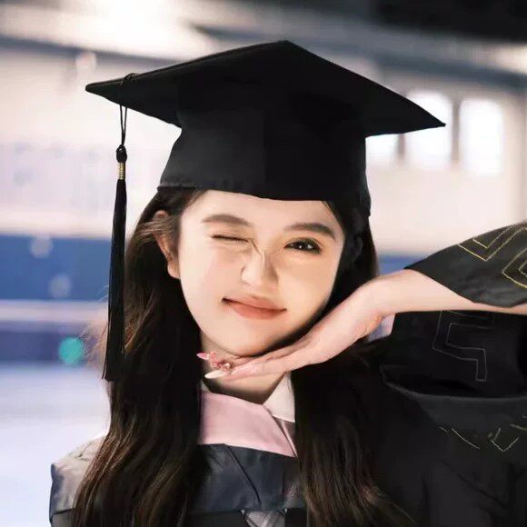 学生毕业簪花学士帽女2026新款固定毕业帽成人礼帽博士帽硕士帽子