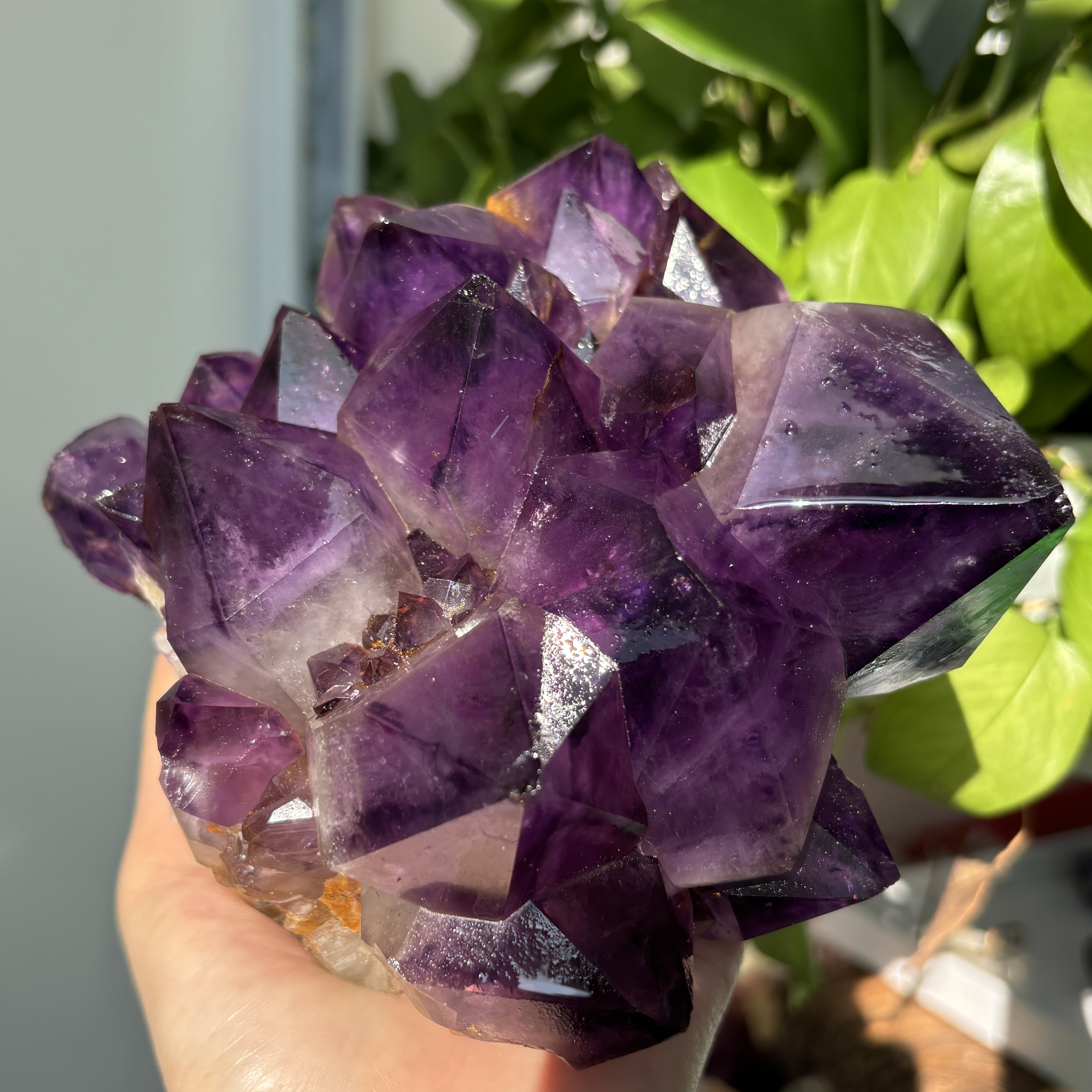 天然巴西紫水晶晶簇紫水晶原石标本深紫原石未打磨家居办公摆件