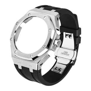 GM-2100改装适配卡西欧一博农家橡树GBM-2100不锈钢表壳硅胶表带