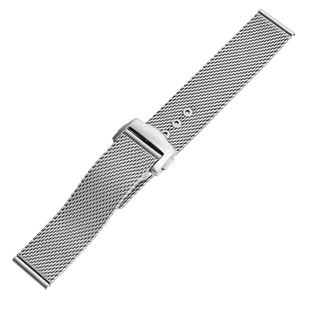 米兰网带适配欧米茄海马无暇赴死007不锈钢折叠扣手表带表链20mm