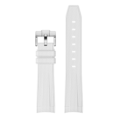 适配欧米茄omega斯沃琪swatch史努比联名白色牛皮陶瓷橡胶手表带