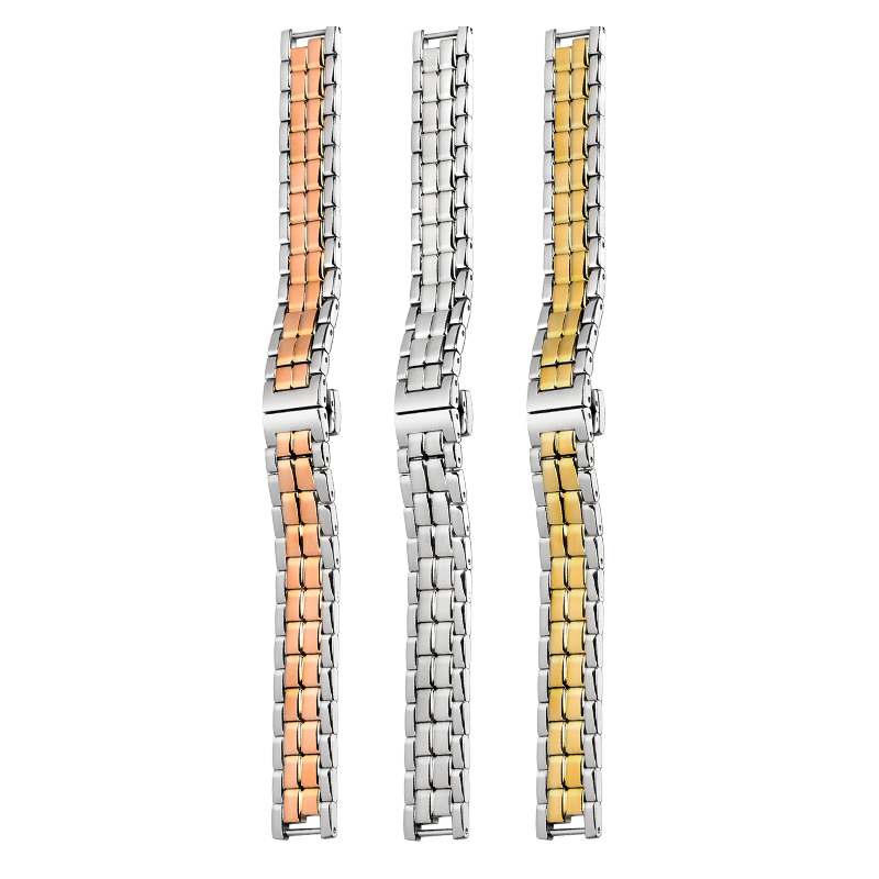 适配天梭T094 1853女士表带弗拉明戈系列t094.210A实心精钢手表链