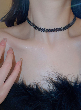 个性轻奢小众满钻拼接项链choker
