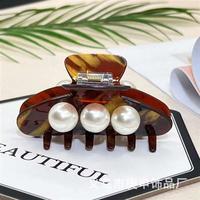Hair accessories spring clip elegant and fashionable pearl
