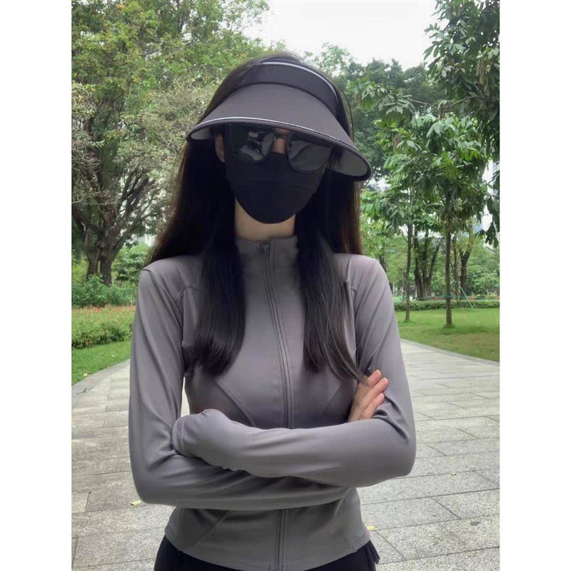 冰丝修身防晒衣女夏季薄款透气学生户外遮阳防紫外防晒服开衫外套