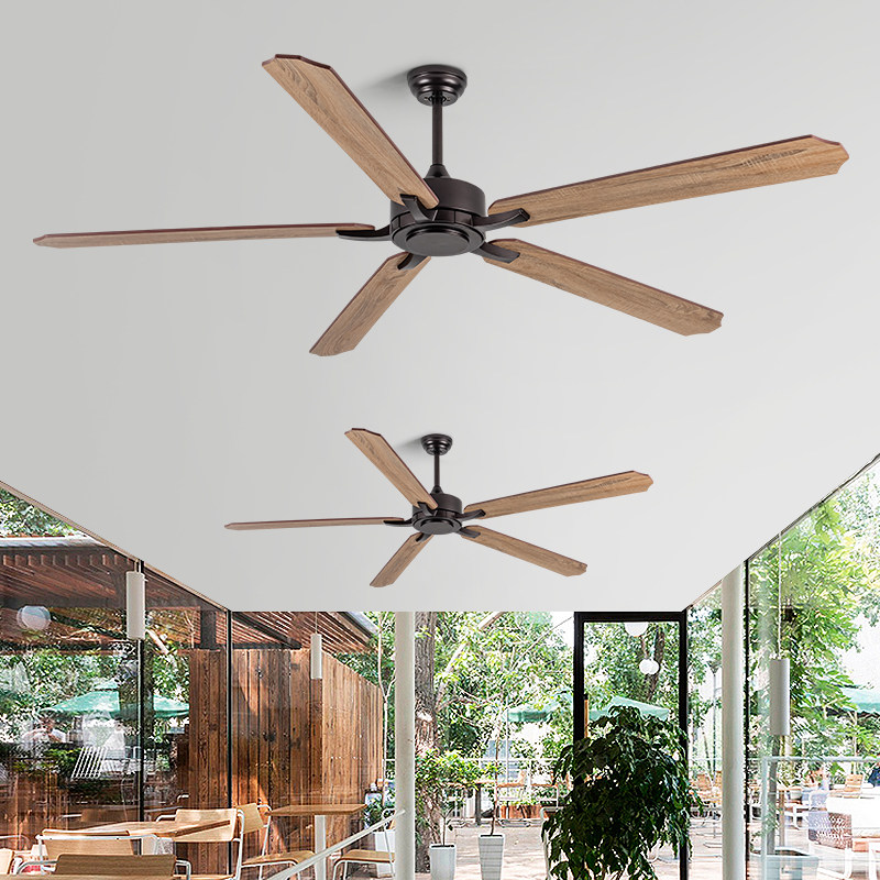 76寸大风力风扇灯工业商用家用客厅吊扇灯大尺寸变频静音无灯吊扇