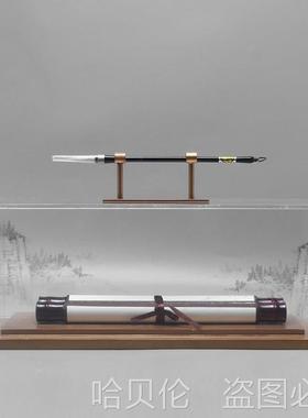 新中式书房毛笔装饰架摆