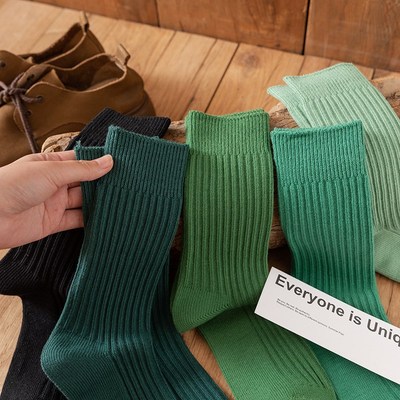 2-5双装 绿色粗线针织~随遇而安，随缘而行。随风而舞，随雨而歌
