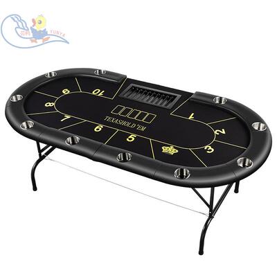 德州扑克专用折叠桌面可定制尺寸桌布德州桌子比赛桌筹码棋牌室