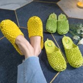 小孩搞怪防滑软底沙滩包头鞋 越南网红榴莲鞋 夏季 大人凉拖鞋 男女款