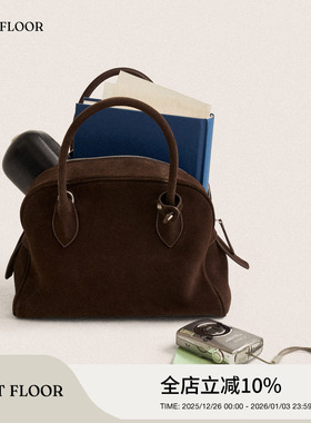FIRSTFLOOR 真皮柔软肉感精致日常通勤手提复古休闲简约保龄球包