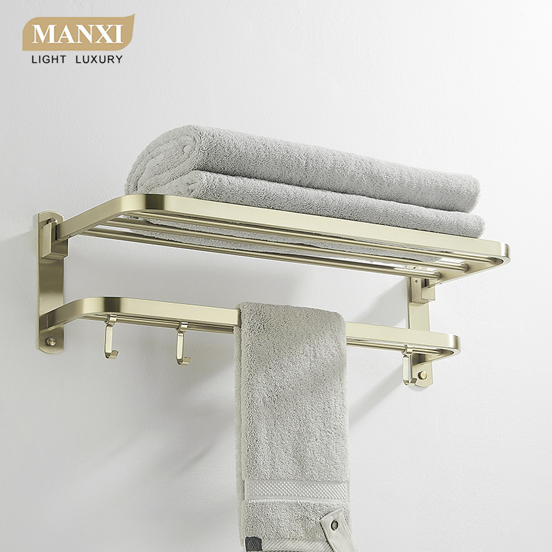 304不锈钢卫生间毛巾架免钉/打孔