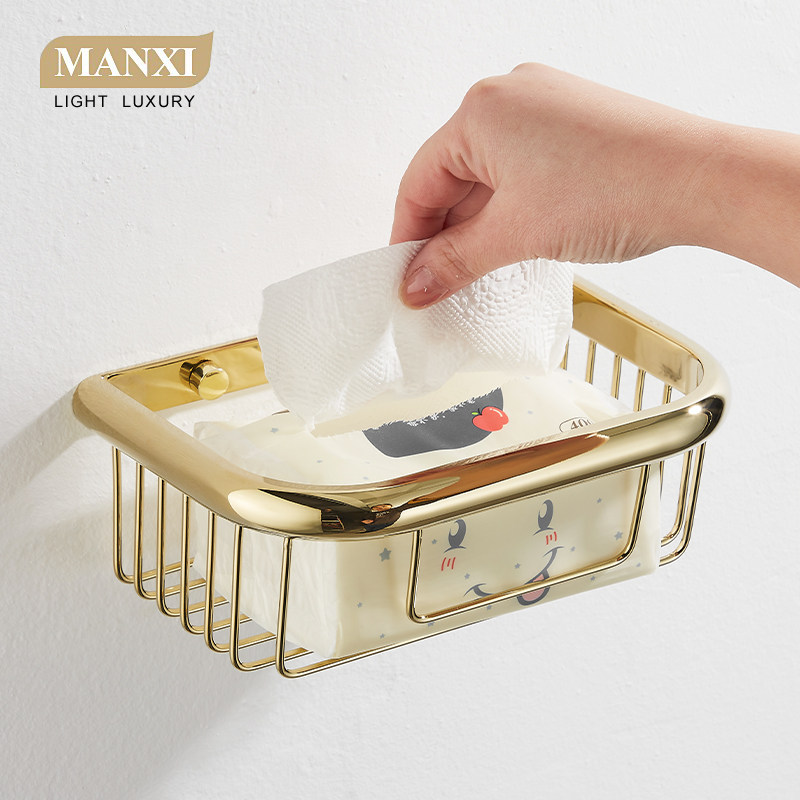 正品全铜置物篮免钉/打孔双用